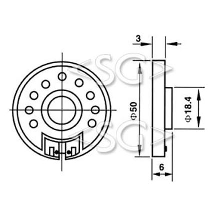 ���������������� ( �������) YD50-02M (50*h6*����.N35)  50 Om 1W, ������